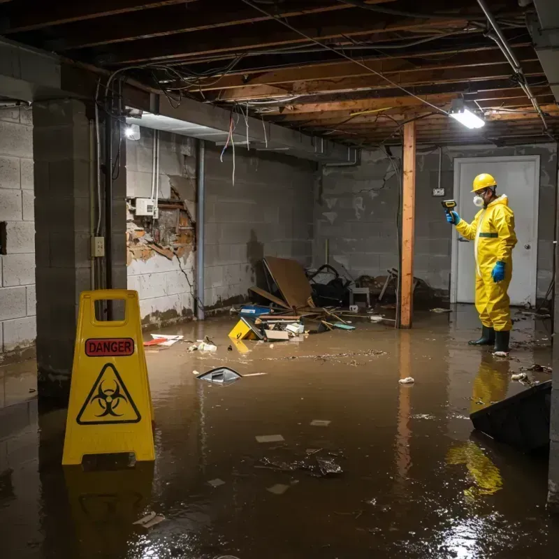 Flooded Basement Electrical Hazard in Marion, SC Property